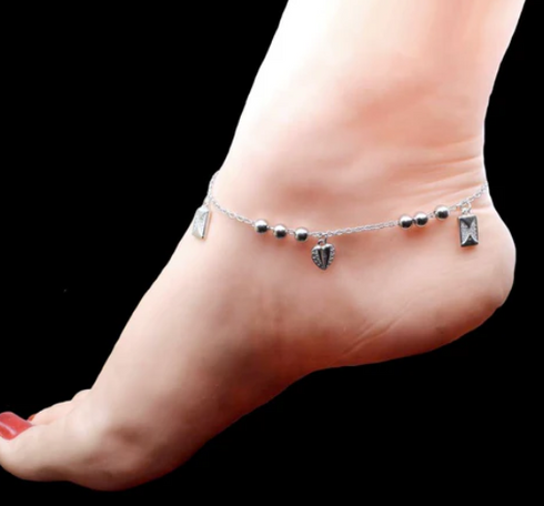 Indian 925 Sterling Silver Anklet Girls Single chain Bracelet