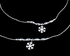 Unique Real Silver Snowflake Charm Payal Anklet Pair