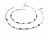 Boho Look 925 Sterling Silver Green White CZ Oxidised Snake line Anklet