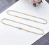 Trendy three tone Girlish 925 Sterling Silver box Chain Anklet Pair