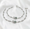 925 Sterling Silver Green White CZ Oxidised Peacock design Jhanjhar Anklet Pair