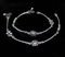 Traditional 925 Real Solid Silver CZ Oxidized Anklets Ankle