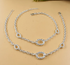 Unique 925 Sterling Silver women Chain Anklet Pair