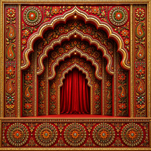 Back Drop India Sanskrit Wisdom Plaque Ganesh Chaturthi Decoration Backdrop