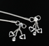 boho style 925 Sterling Silver women snake Chain Anklet Pair