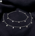 Dainty 925 Sterling Silver Smailey Face Charm Chain Payal Anklet Payal