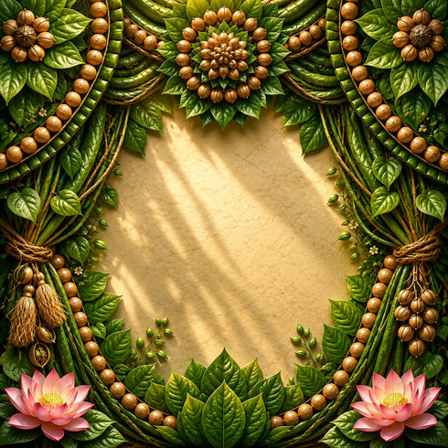 Back Drop India Tambula Vandanam Harmony Ganesh Chaturthi Decoration Backdrop