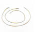 Trendy three tone Girlish 925 Sterling Silver box Chain Anklet Pair