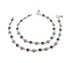 Amazing 925 Sterling Silver Pink CZ Oxidized Heart design payal Anklet Pair