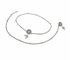 Boho Looks 925 Sterling Silver White CZ Oxidised Anklet pair