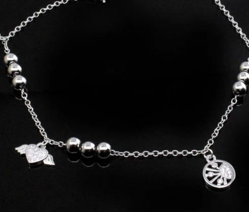 Girls Gift 925 Sterling Silver Single Anklet Bracelet