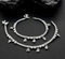 Real Sterling Silver women Pink CZ handmade Anklet Ankle Pair