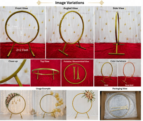 Alok Traders Metal Circular Stand / Ring Backdrop Frame