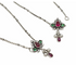 Beach wear 925 Sterling Silver Multi CZ Oxidised Anklet Pair