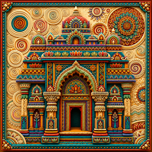 Back Drop India Rangotsava Sanctified Pavilion Ganesh Chaturthi Decoration Backdrop