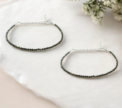 Pyrite Adjustable Attract Money & Wealth for Women Anklet