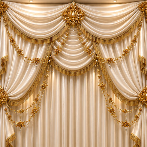 Back Drop India Shvetambara Suvarnalata Opulence Ganesh Chaturthi Decoration Backdrop