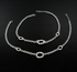 Unique 925 Sterling Silver women Chain Anklet Pair
