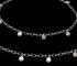 Dainty 925 Sterling Silver Smailey Face Charm Chain Payal Anklet Payal