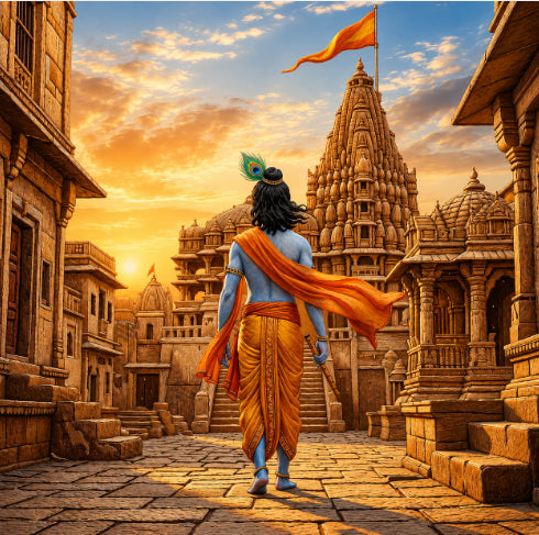 Back Drop India Madhav Agaman Krishna Janmashtami Decoration Backdrop