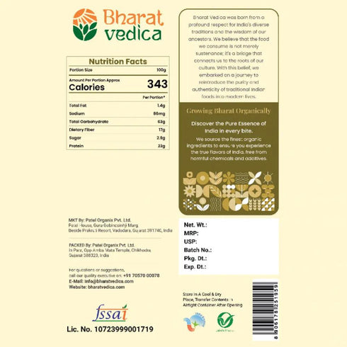Bharat Vedica Organic Pigeon Peas Organic Toor Dal