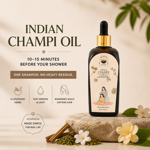 Indian Champi Oil | 12-Herb Ayurvedic Pre-Wash Hair Oil