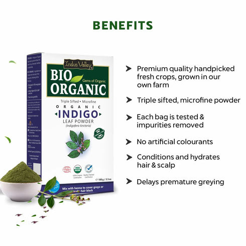 Indus Valley BIO Organic Indigo leaf powder