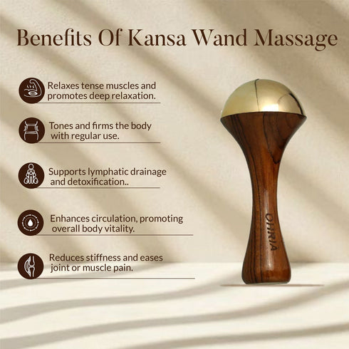 Ohria Ayurveda Kansa Body Massage Wand