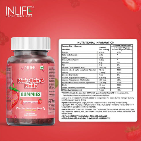 Inlife Hair Skin & Nails Gummies