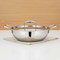 Vinod Doniv Titanium Triply Stainless Steel Kadhai with Steel Lid 30 cm Capacity 5.00 Liter Induction Friendly