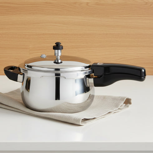 Vinod Doniv Titanium Triply Stainless Steel Pressure Cookers 5 Ltr Outer Lid Induction Friendly