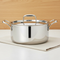 Vinod Doniv Titanium Triply Stainless Steel Sauce Pot with Cover 24 cms Capacity 5.00 Liter