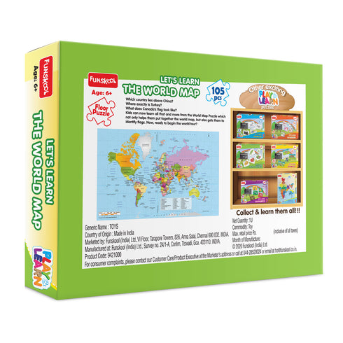 Funskool India-Play & Learn World Map Puzzles