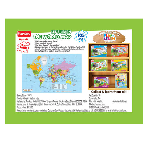 Funskool India-Play & Learn World Map Puzzles