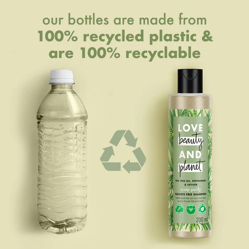 Love Beauty And Planet Tea Tree Oil Peppermint and Vetiver Shampoo + Conditioner