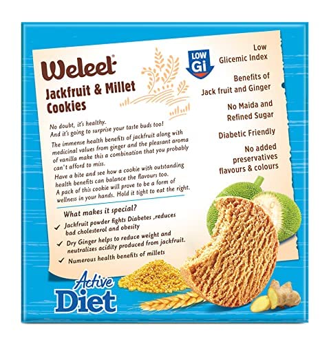 Weleet Active Diet Jackfruit and Millet Cookies