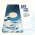 Wiselife PU Printed & Natural Rubber Yoga Mat - 6mm Japanese Wave