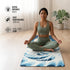 Wiselife PU Printed & Natural Rubber Yoga Mat - 6mm Japanese Wave