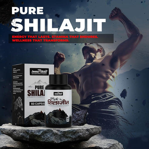 Jeena Sikho Pure Shilajit Capsules for Strength Ayurvedic Power Stamina Builder