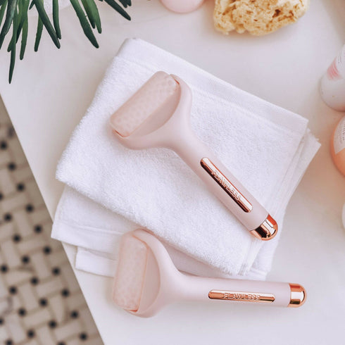 Favon Ice Roller Face Massager Tool with Cool Gel Beads for Cold Massage