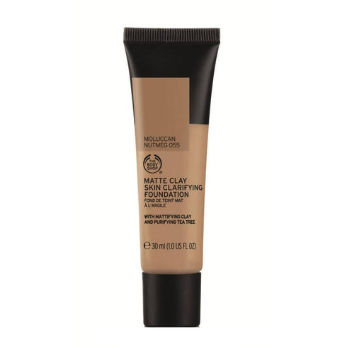 The Body Shop Matte Clay Skin Clarifying Foundation 055 Moluccan Nutmeg