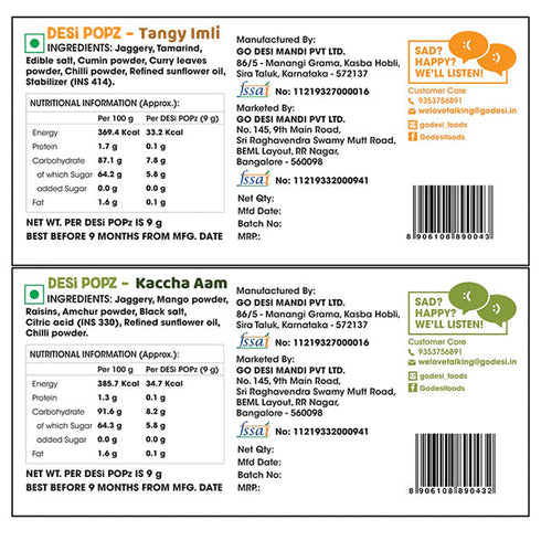 Go Desi POPz Combo Kaccha Aam and Tangy Imli Jaggery