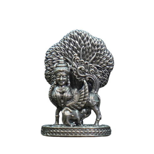 Pure Silver Antique Kamadhenu Medium 17.82G By Mahita Collections