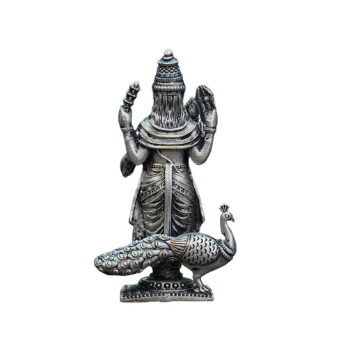 Pure Silver Antique Kartike/Murugan Standing 66.64G By Mahita Collections