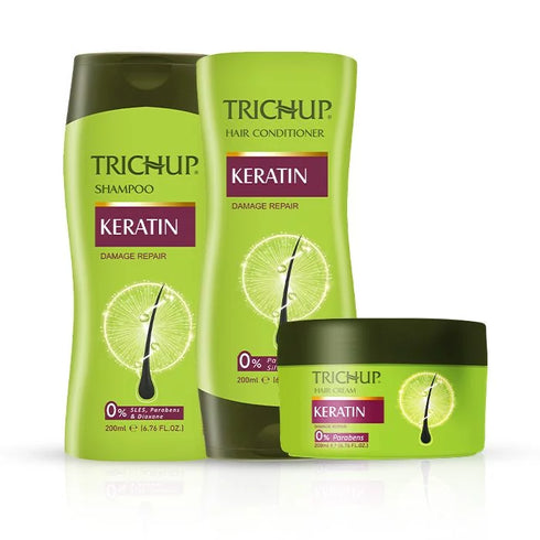 Vasuestore Trichup Keratin Hair Shampoo Conditioner & Cream Combo