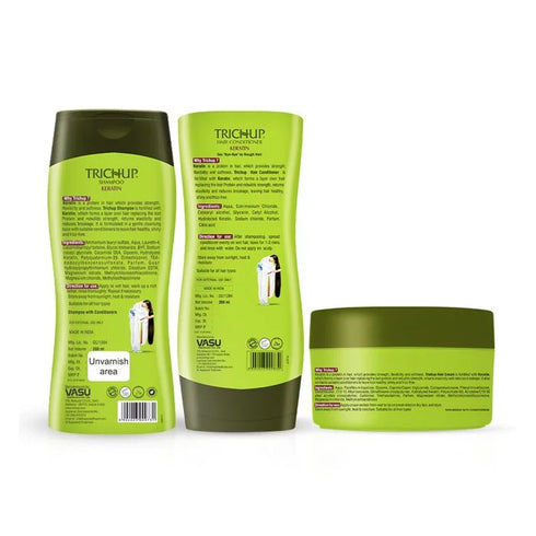 Vasuestore Trichup Keratin Hair Shampoo Conditioner & Cream Combo