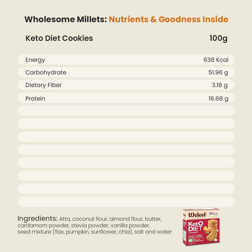 Weleet Keto Diet Digestive Healthy Cookies