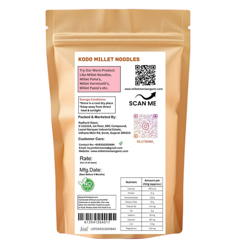 Millet Mania Kodo Millet Noodles