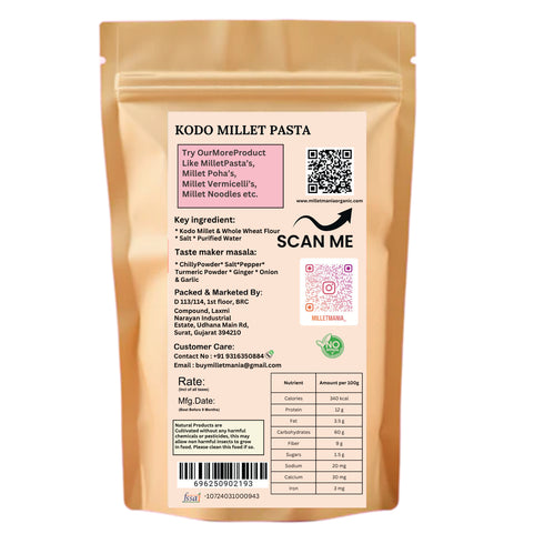 Millet Mania Kodo Penne Pasta