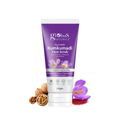 Globus Naturals Ayurvedic Kumkumadi Skin Lightening Face Scrub Suitable For All Skin Types